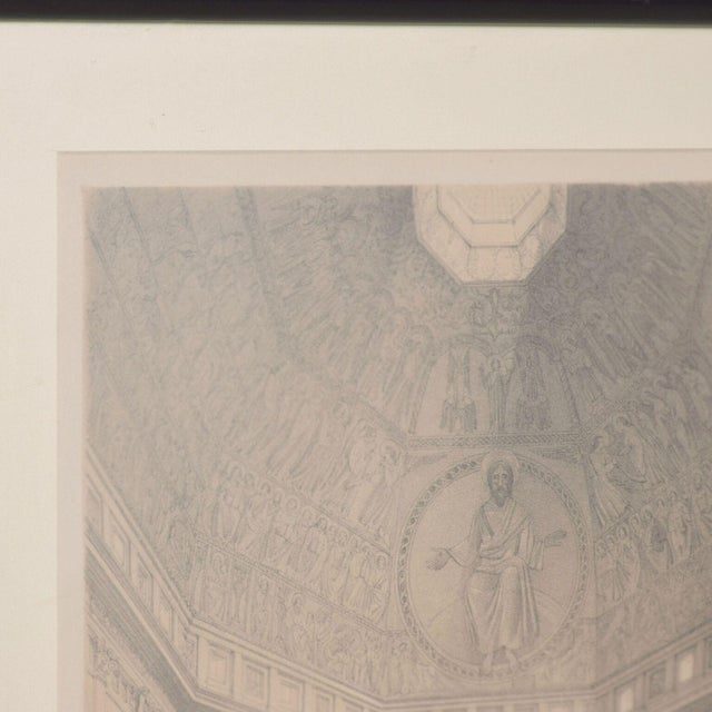Mid-Century Modern 1980s Cathedral Art Italian Architectural Scene Lithograph Pair For Sale - Image 3 of 8