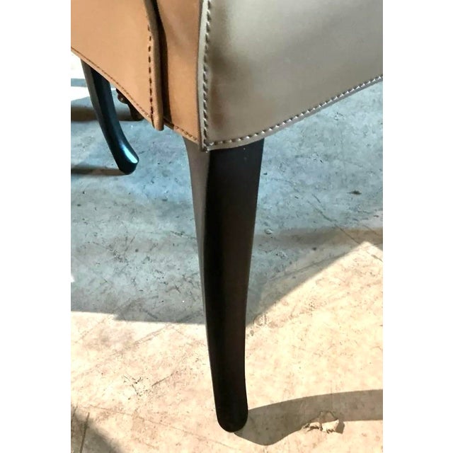 Art Deco Vintage Italian Georgetti Leather Dining Chairs - Set of 5 For Sale - Image 3 of 12