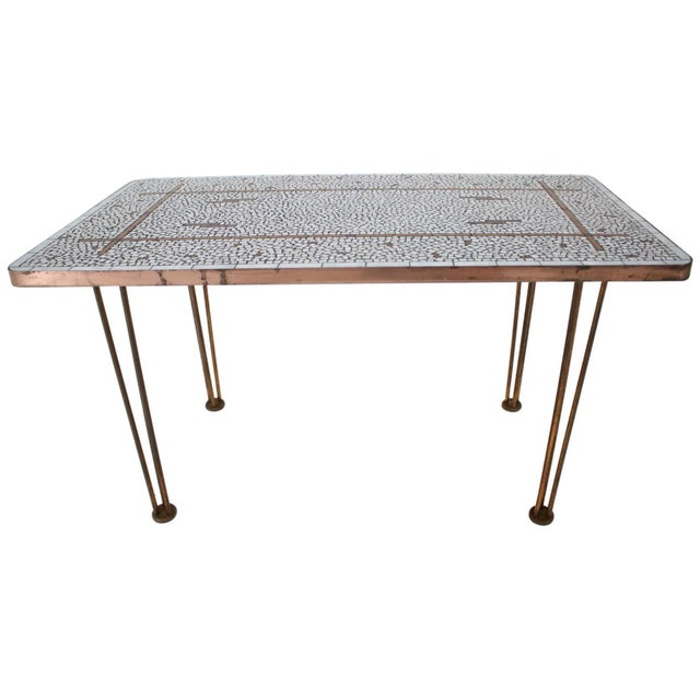 Metal Mid-Century German Mosaic Conference Table, 1960s For Sale - Image 7 of 7