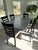 Custom Dining Table with 6 Leather Chairs Dining Table Dimensions (inches): Length - 66; Width - 42; Height - 29 Chair...