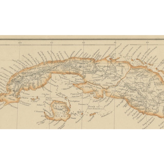 Mid 19th Century Antique Map of Cuba, Hispaniola, Puerto Rico and the Leeward Islands, 1860 For Sale - Image 5 of 11