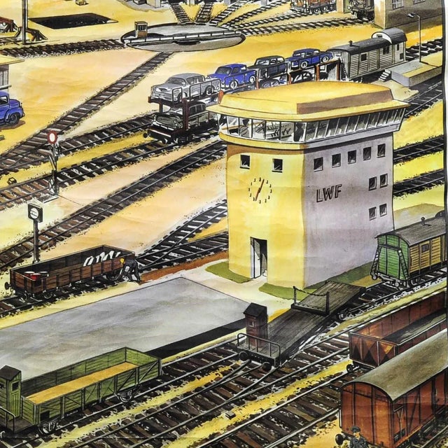 Fishing Harbour Goods Railway Station Wall Chart For Sale - Image 10 of 11