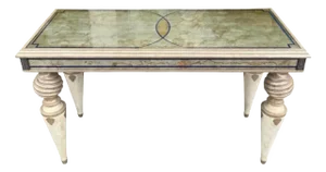 Harlequin Eglomese Reverse Painted Mirror & Giltwood Console Table