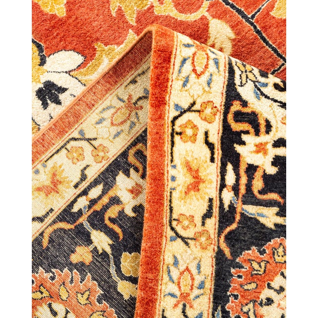 Mogul, One-of-a-Kind Hand-Knotted Area Rug in Orange, 9' 2" x 12' 5" For Sale In New York - Image 6 of 8