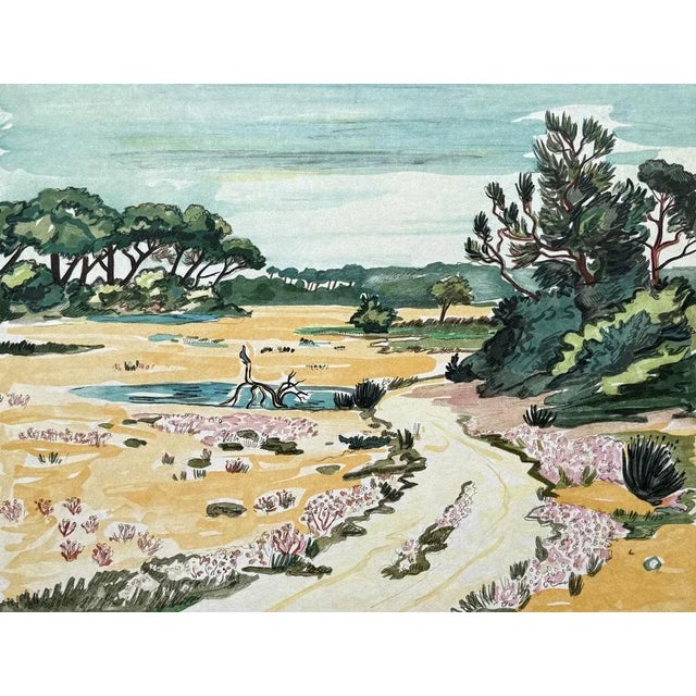 Yves Brayer (1907-1990) Landscape of Provence Original lithograph, 1973 Signed in pencil Annotated "artist's proof" On...