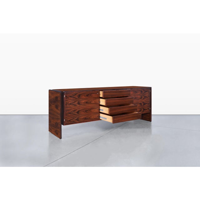 Wood Danish Modern Brazilian Rosewood Credenza by Dyrlund For Sale - Image 7 of 15