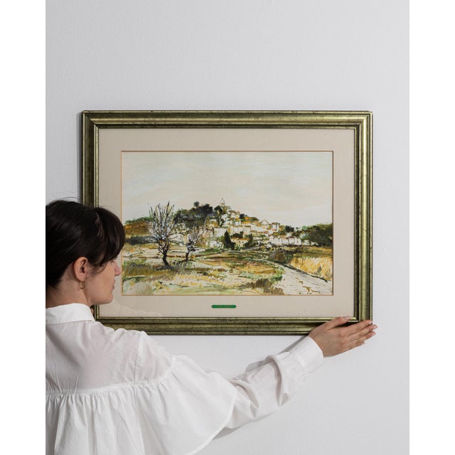 1930s France Green Wood Painting For Sale - Image 12 of 15