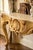 ​Monumental Exquisite Vintage Louis XV Rococo-Style Gilt Wood and Off White Marble-Top Wall-Mounted Console Table For Sale - Image 12 of 12