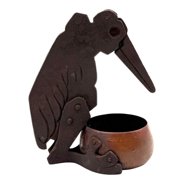 Jugendstil Marabou Shaped Cigar Cutter and Ashtray, Ignatius Taschner, Germany 1910 For Sale