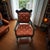 Traditional Vintage-Style Carved Wood Glider Rocker With Dragonfly Upholstery For Sale - Image 3 of 11