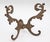 French style hall tree hook made of cast iron with brass plating. The original mounting nut is not included. Good...