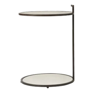 Ciro Mirrored & Metal Accent Table, Bronze