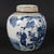 1960s Blue and White Porcelain Lidded Ginger Jar With "Qilin Bringing a Child" Motif - 6" H For Sale - Image 4 of 9