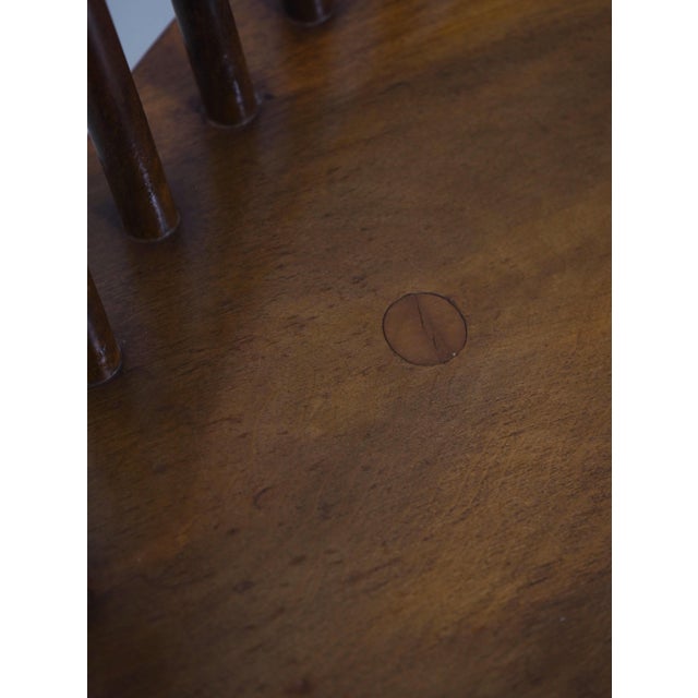 Pair of Frederick Duckloe Colonial Cherry & Oak Windsor Chairs For Sale - Image 12 of 18