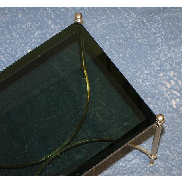 Hollywood Regency French Brass & Smoked Glass Coffee Table, 1960s For Sale - Image 15 of 17