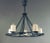 Black 1920s Wrought Iron Art Deco Chandelier With Beeswax Candles For Sale - Image 8 of 8