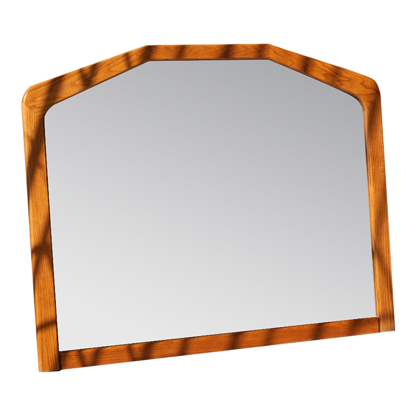 1980s Mid Century Modern Oak Mirror - Vintage Wodden Arbek Mirror ...
