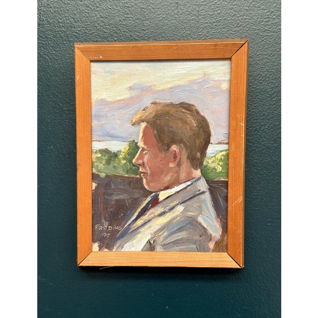 Fröding, Portrait, 1975, Oil on Canvas, Framed For Sale - Image 17 of 18