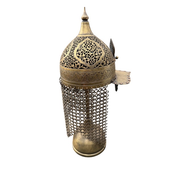 Metal Engraved Brass Warrior Helmet For Sale - Image 7 of 13