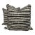 Schumacher "Corfu Hand Printed Stripe" in Black 22" Pillows-a Pair For Sale
