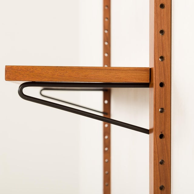 Black Mid-Century Scandinavian Teak Shelving Unit with a Console, 1970s For Sale - Image 8 of 13
