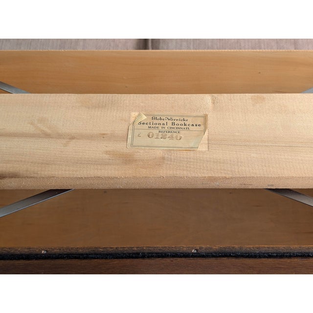 Antique Globe--Wernicke 3 Section Oak Barrister Bookcase E 01240 Circa 1910 For Sale - Image 14 of 14