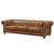 2020s Crafters and Weavers Leather Century Chesterfield Sofa - Saddle Brown For Sale - Image 5 of 5