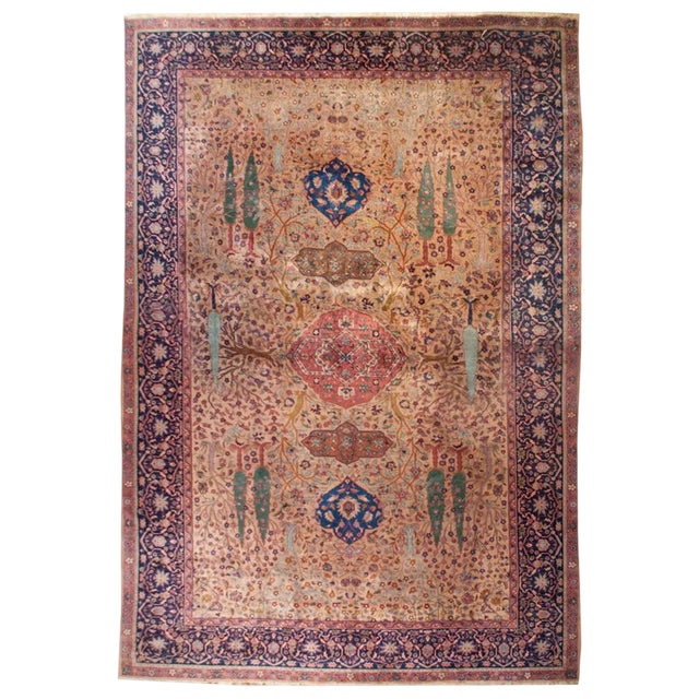 Late 19th Century Agra Rug For Sale