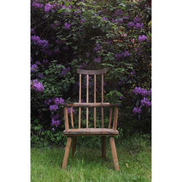 Antique Primitive Hand-Crafted Welsh Stick Chair For Sale - Image 10 of 11