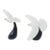 Vintage - Pair of John Perry Seagulls in Flight Figurines - Black Base - White Matte Pellucida For Sale