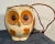 Vintage 1970’s pottery figural owl hanging planter. Painted brown and glazed eyes wings and flowers. Could be used indoors...