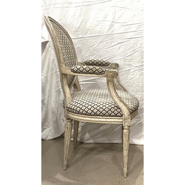 A superb and rare matched pair of Louis XVI period fauteuils à la reine, dating to circa 1770. Expertly carved in...