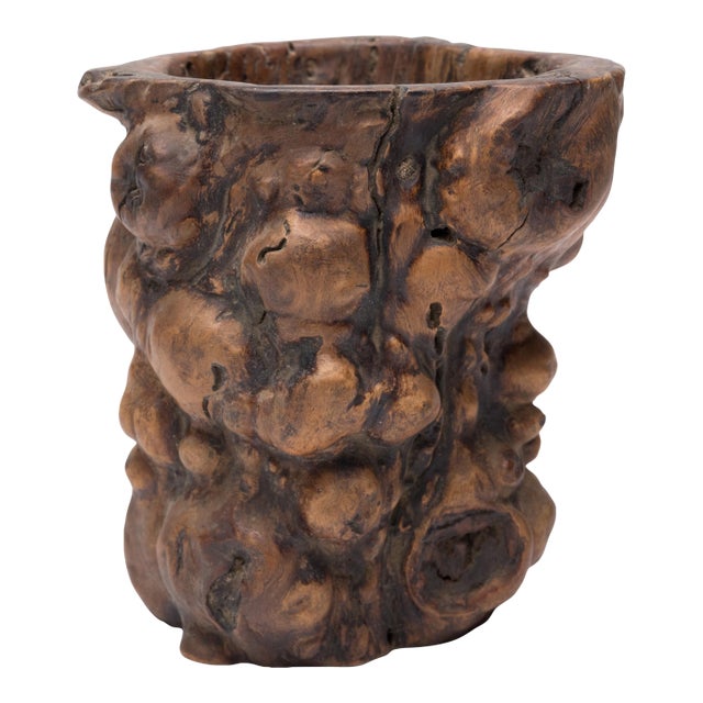 Chinese Gnarled Root Brush Pot, C. 1850 For Sale