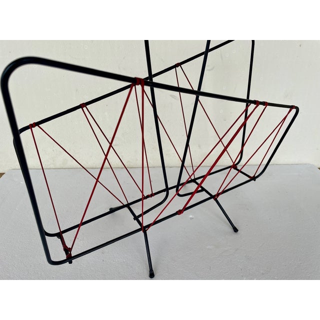 Metal Vintage Metal Magazine Rack, 1950s For Sale - Image 7 of 18