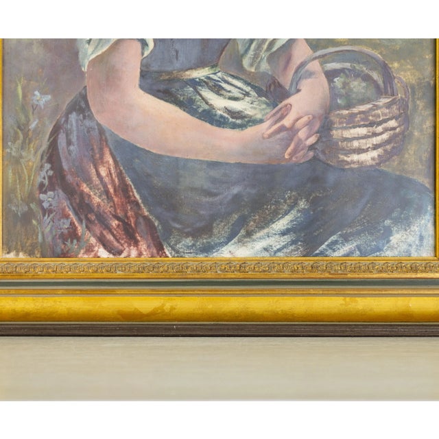 Master Study Peasant Girl Genre Painting by Eduard Von Grützner For Sale - Image 6 of 10