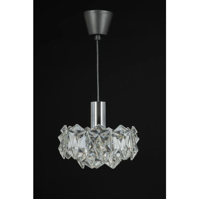 Petite Pendant Lights Crystal Glass attributed to Kinkeldey, Germany, 1970s For Sale - Image 11 of 13