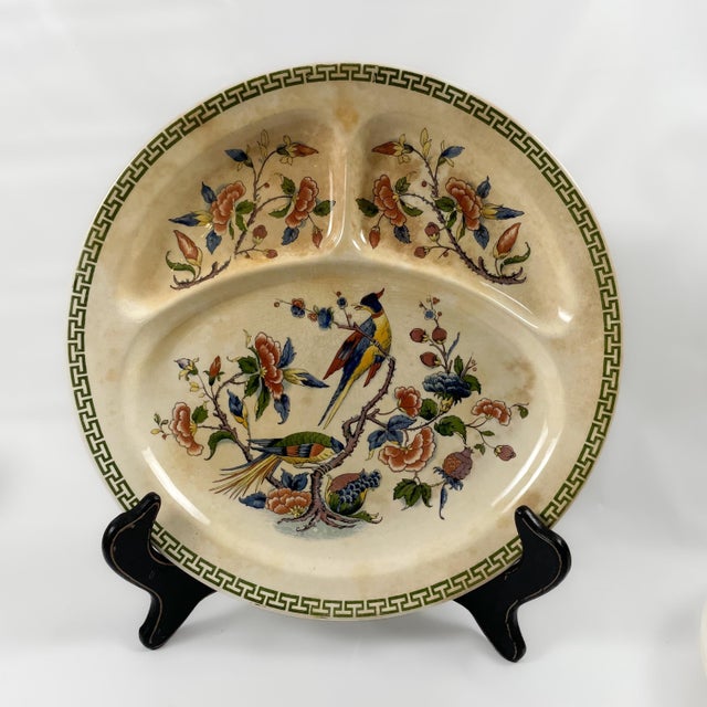 Antique Villeroy & Boch Mettlach Rouen Grill Sectioned Plate For Sale - Image 9 of 11