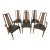 Mid-Century Modern Walnut Cane Back Dining Chairs - Set of 6 For Sale