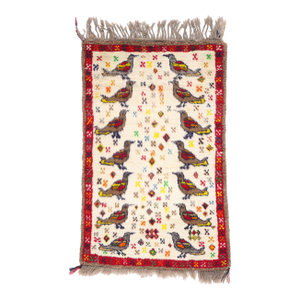 Vintage Persian Gabbeh Rug, 02'09 X 04'04