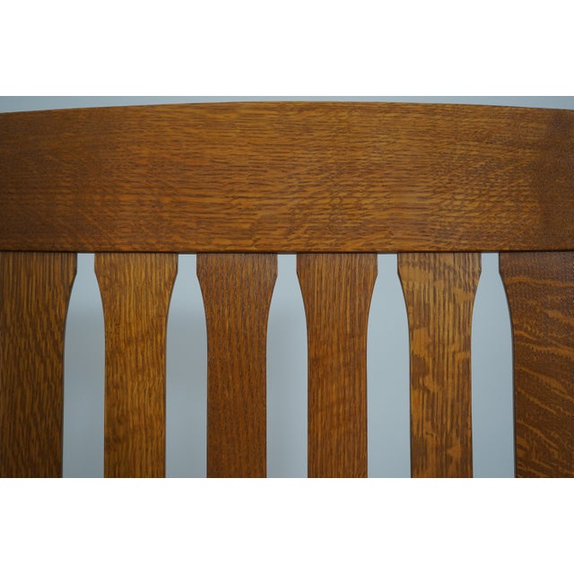 2000 - 2009 Pair of Stickley Mission Oak Cottage Armchairs For Sale - Image 5 of 18