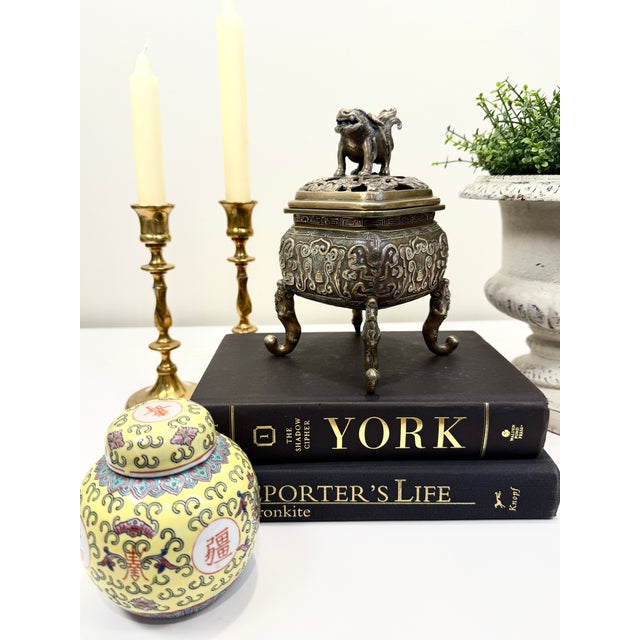Vintage Bronze Incense Burner For Sale - Image 4 of 13