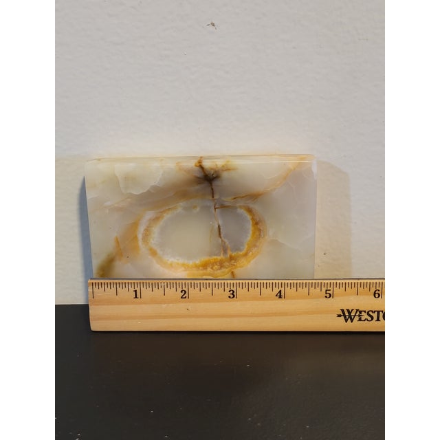 Camel Petite Onyx Dish For Sale - Image 8 of 11