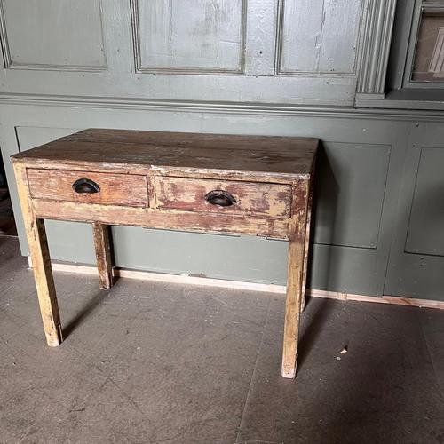 Vintage Desk with Cup Handles For Sale - Image 3 of 7