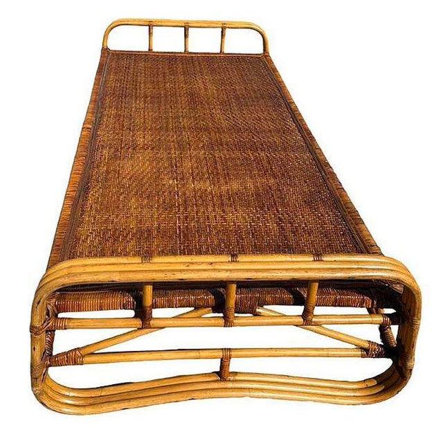 The Original Mid-Century rattan day bed frame seamlessly melds modern design with tropical charm. It has a 3-strand head...