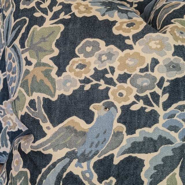 Lee Jofa Posy Pillows in Denim/Slate - Pair For Sale In Greensboro - Image 6 of 6