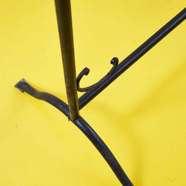 Black Vintage Wrought Iron Towel Holder, 1940s For Sale - Image 8 of 11