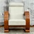 Wood Vintage 1940s Plank Armchair After Andoux and Minet For Sale - Image 7 of 10