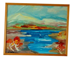 Carl Erik Andersson, Landscape, 1960s, Oil on Canvas, Framed
