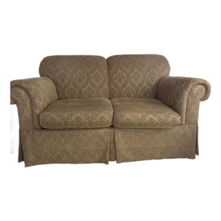 Sherrill 54 - Inch Damask Loveseat/Petite Sofa For Sale