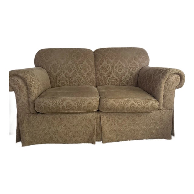 Sherrill 54 - Inch Damask Loveseat/Petite Sofa For Sale
